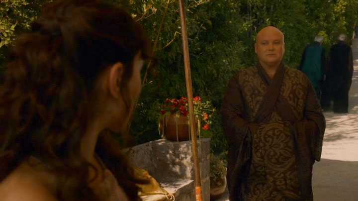 Varys tries to convince Shae to leave King's Landing