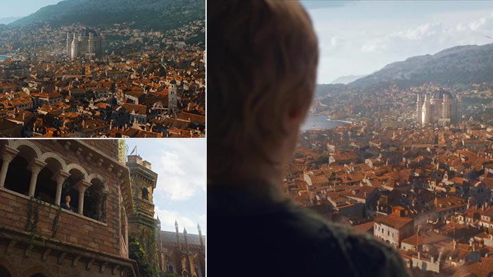 Cersei overlooks the Great Sept from the Red Keep